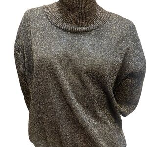 Christian Dior vintage Black and Gold Turtleneck Sweater
